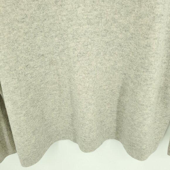 J. Crew Cashmere Boyfriend V-neck Relaxed Fit Sweater M Heather Beige/Grey - Picture 6 of 13